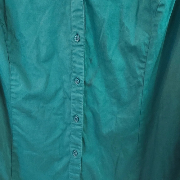 Lane Bryant Green Long Sleeve Button Down Blouse in Size 26 - Picture 4 of 10
